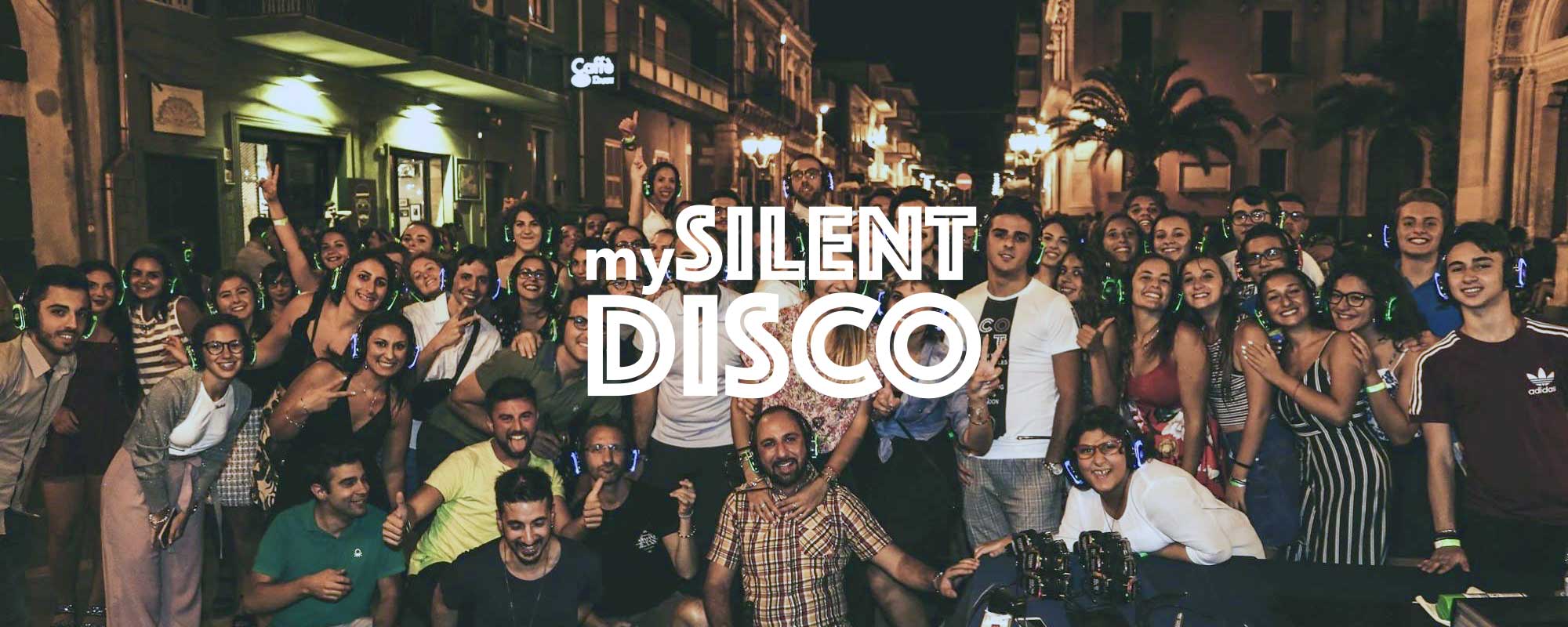 Outdoor silent disco event in Italy